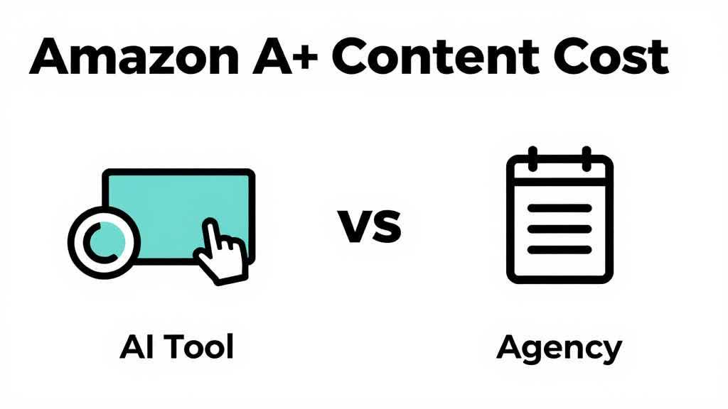Cost comparison grid for Amazon A plus Content production across agency, DIY, and AI-assisted workflows