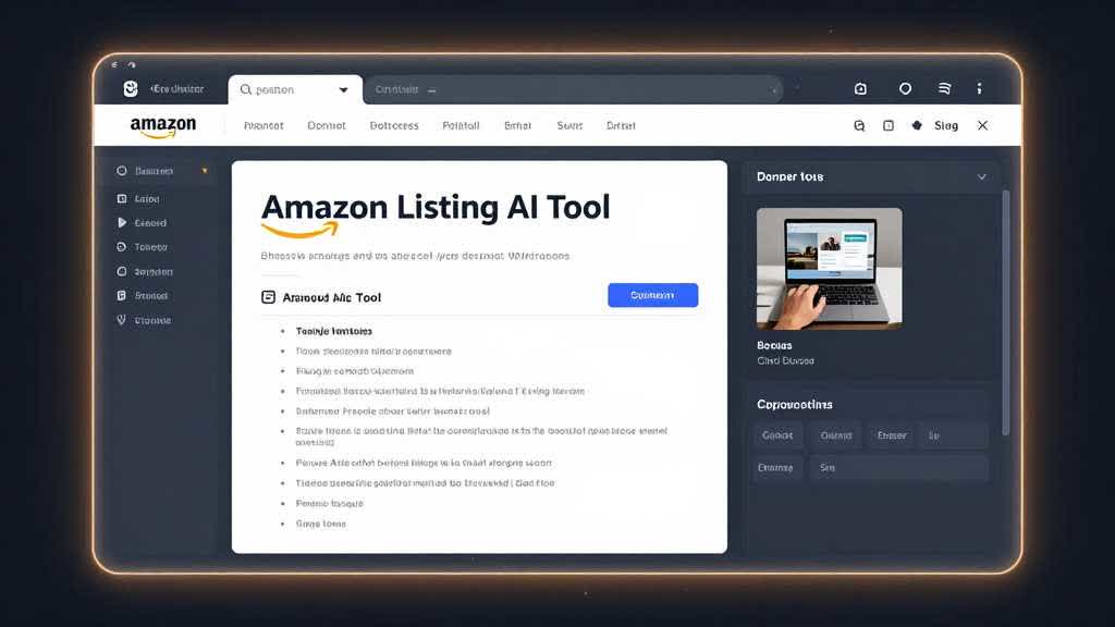 Decision board for evaluating an Amazon listing AI tool across draft quality, editing control, image support, compliance workflow, scale, and team fit