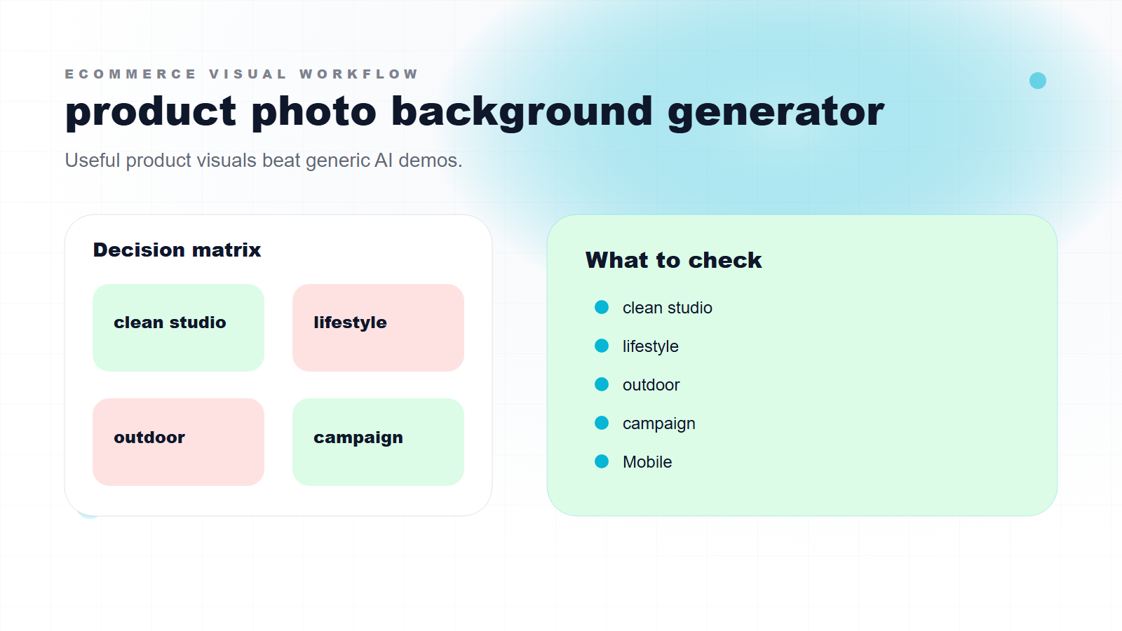 AI white background product photo workflow from source photo to cleanup and QA checks